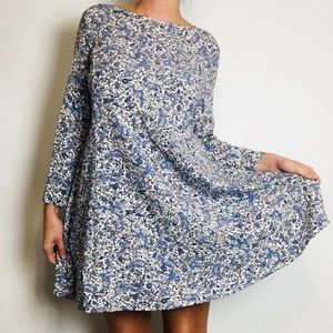 Blue and White Dress